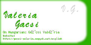 valeria gacsi business card